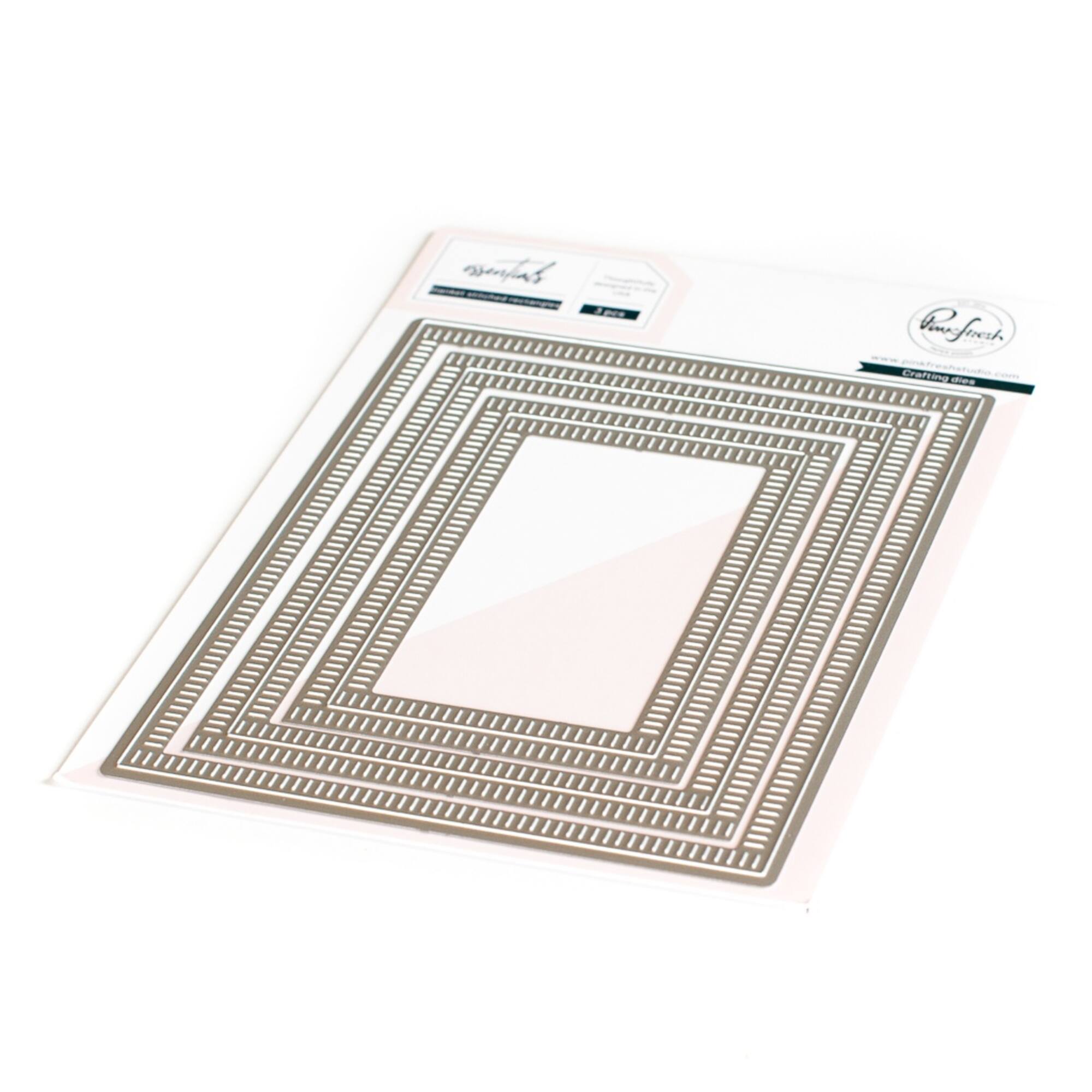 Pinkfresh Studio Essentials Blanket Stitch Rectangle Die Set